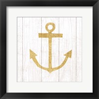 Beachscape III Anchor Gold Neutral Fine Art Print