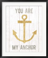 Beachscape III Anchor Quote Gold Neutral Fine Art Print