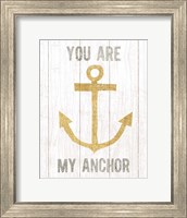 Beachscape III Anchor Quote Gold Neutral Fine Art Print