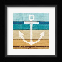 Beachscape III Anchor Framed Print