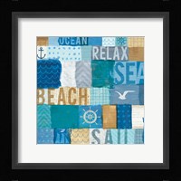 Beachscape Collage I Framed Print