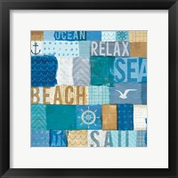 Beachscape Collage I Framed Print
