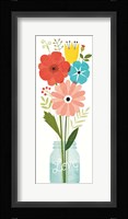 Seaside Bouquet VI Mason Jar Framed Print