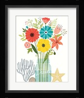 Seaside Bouquet III Mason Jar Fine Art Print