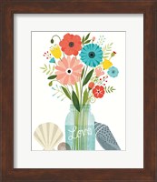 Seaside Bouquet II Mason Jar Fine Art Print