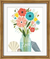 Seaside Bouquet II Mason Jar Fine Art Print