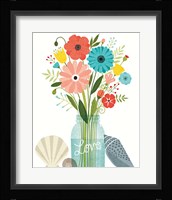 Seaside Bouquet II Mason Jar Fine Art Print