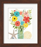 Seaside Bouquet I Mason Jar Fine Art Print
