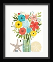 Seaside Bouquet I Mason Jar Fine Art Print