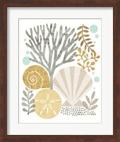 Under Sea Treasures V Gold Neutral Fine Art Print