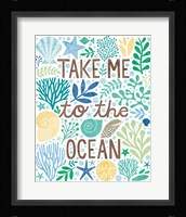 Under Sea Treasures IV Sea Glass Framed Print