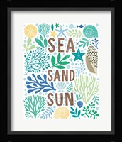 Under Sea Treasures III Sea Glass Framed Print