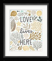 Under Sea Treasures II Gold Neutral Framed Print