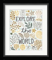 Under Sea Treasures I Gold Neutral Framed Print