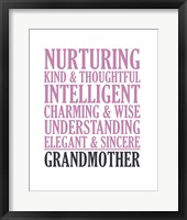 Adjectives for Grandma Fine Art Print