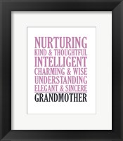 Adjectives for Grandma Fine Art Print