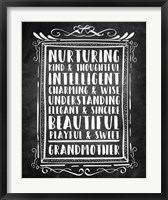 Grandma - Chalkboard Fine Art Print