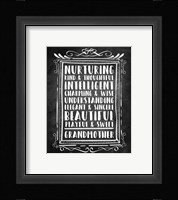Grandma - Chalkboard Framed Print