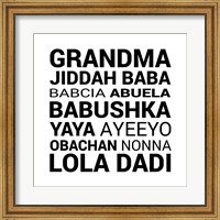 Grandma Various languages Fine Art Print