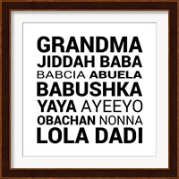 Grandma Various languages Fine Art Print