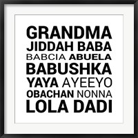 Grandma Various languages Fine Art Print
