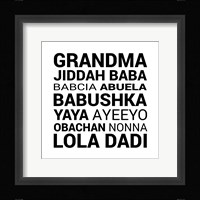 Grandma Various languages Fine Art Print