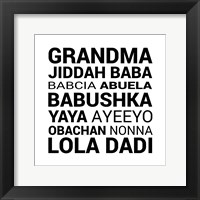Grandma Various languages Fine Art Print