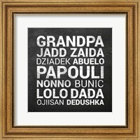 Grandpa Various Languages - Chalkboard Fine Art Print