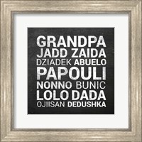 Grandpa Various Languages - Chalkboard Fine Art Print