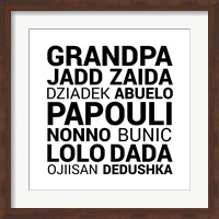 Grandpa Various Languages Fine Art Print