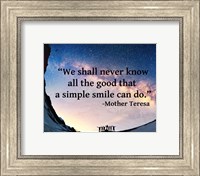 A Simple Smile - Mother Teresa Quote Fine Art Print