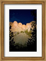 Mount Rushmore National Memorial Lit Up, South Dakota Fine Art Print