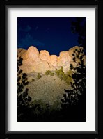 Mount Rushmore National Memorial Lit Up, South Dakota Fine Art Print