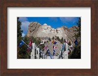 Mount Rushmore National Memorial, Avenue of Flags, South Dakota Fine Art Print