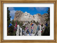 Mount Rushmore National Memorial, Avenue of Flags, South Dakota Fine Art Print