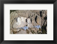 Two F/A-18E Super Hornets conduct a fly by of Mount Rushmore Fine Art Print