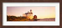 Lighthouse at the coast, Rose Island Light, Newport, Rhode Island, New England Fine Art Print