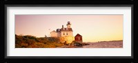 Lighthouse at the coast, Rose Island Light, Newport, Rhode Island, New England Fine Art Print
