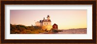 Lighthouse at the coast, Rose Island Light, Newport, Rhode Island, New England Fine Art Print