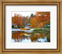 Float plane reflects on Highland Lake, New England, New Hampshire Fine Art Print