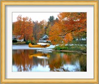 Float plane reflects on Highland Lake, New England, New Hampshire Fine Art Print