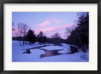 Winter from Bridge on Lee-Hook Road, Wild and Scenic River, New Hampshire Fine Art Print