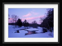 Winter from Bridge on Lee-Hook Road, Wild and Scenic River, New Hampshire Fine Art Print