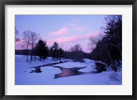Winter from Bridge on Lee-Hook Road, Wild and Scenic River, New Hampshire Fine Art Print