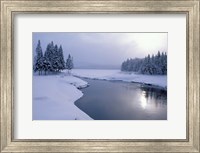 Snow on the Shores of Second Connecticut Lake, Northern Forest, New Hampshire Fine Art Print