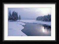 Snow on the Shores of Second Connecticut Lake, Northern Forest, New Hampshire Fine Art Print