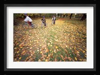 Riding Bikes in Late Fall, New Hampshire Fine Art Print