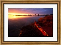 Kayak and Sunrise in Little Harbor in Rye, New Hampshire Fine Art Print