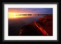Kayak and Sunrise in Little Harbor in Rye, New Hampshire Fine Art Print