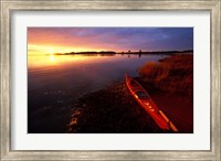 Kayak and Sunrise in Little Harbor in Rye, New Hampshire Fine Art Print